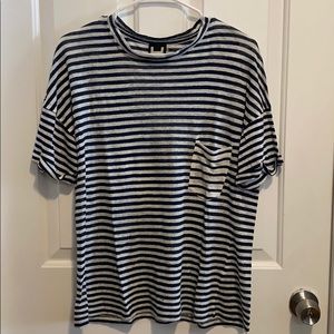 H by bordeaux striped T-shirt